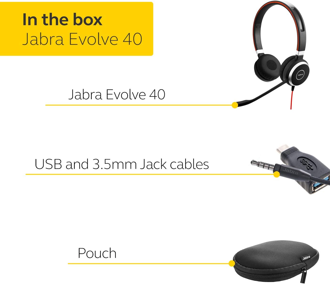 Jabra Headset Evolve 40 Stereo Jabra Headset Evolve 40 Stereo